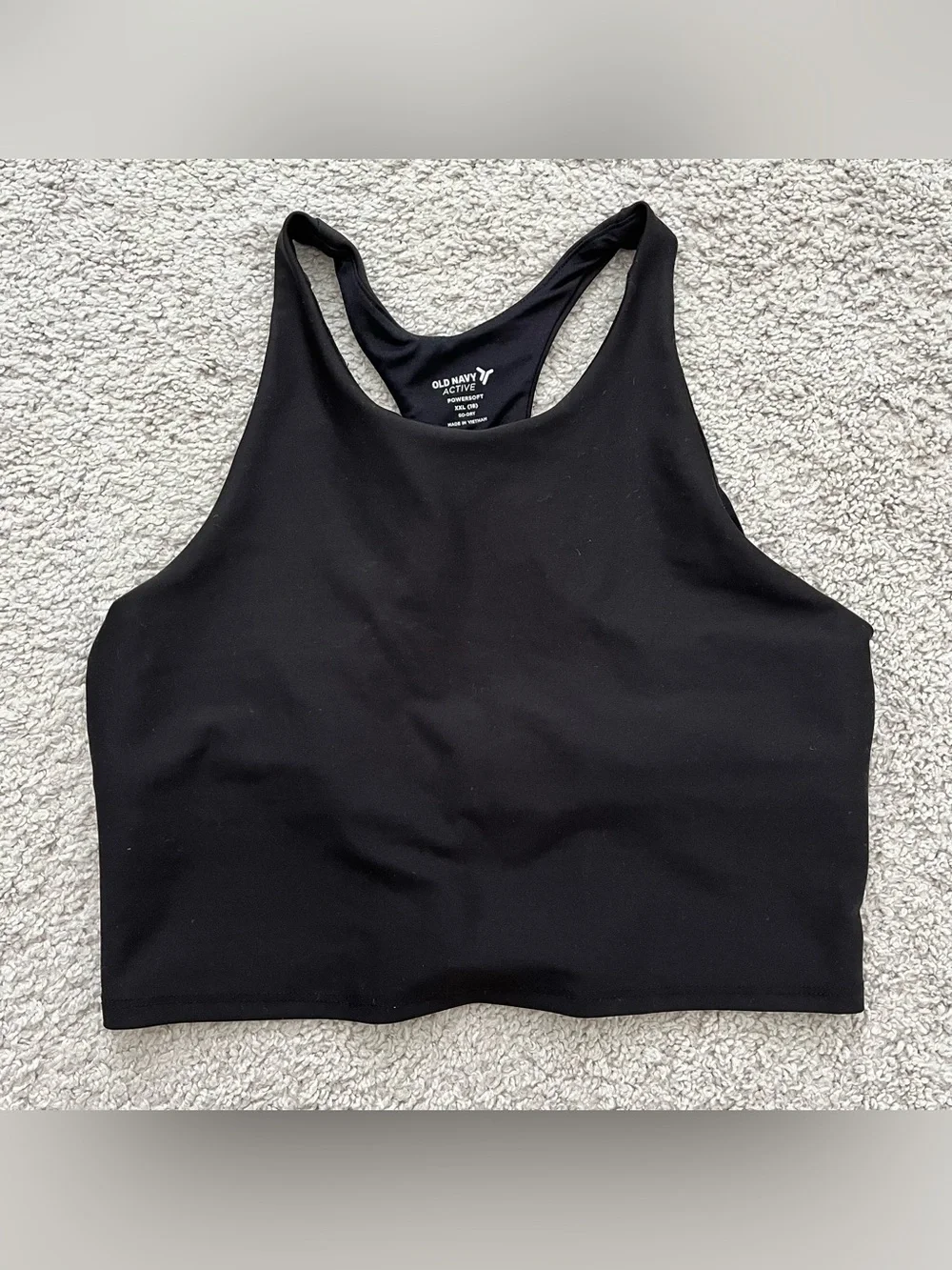 NWOT Old Navy Active Black Powersoft Racerback Sports Bra